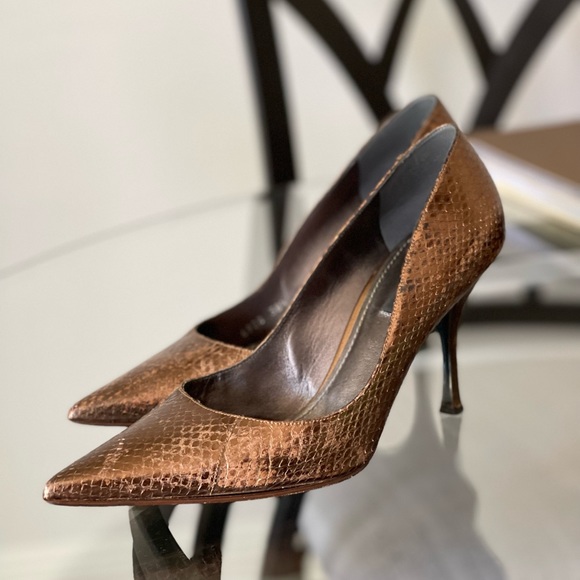 Gold Dolce & Gabbana heels - Picture 3 of 5